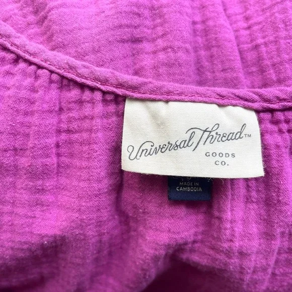 Universal Thread purple pink tiered cotton summer dress - Picture 7 of 8